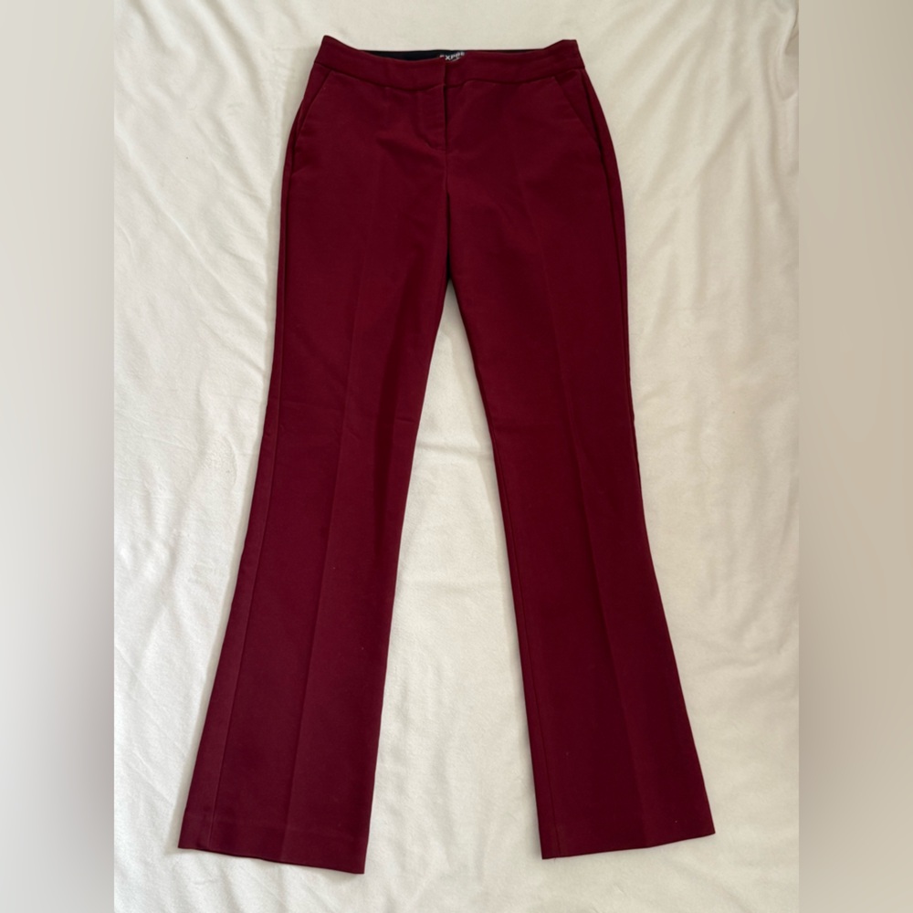 Express Deep Red Women's Straight Leg Pants